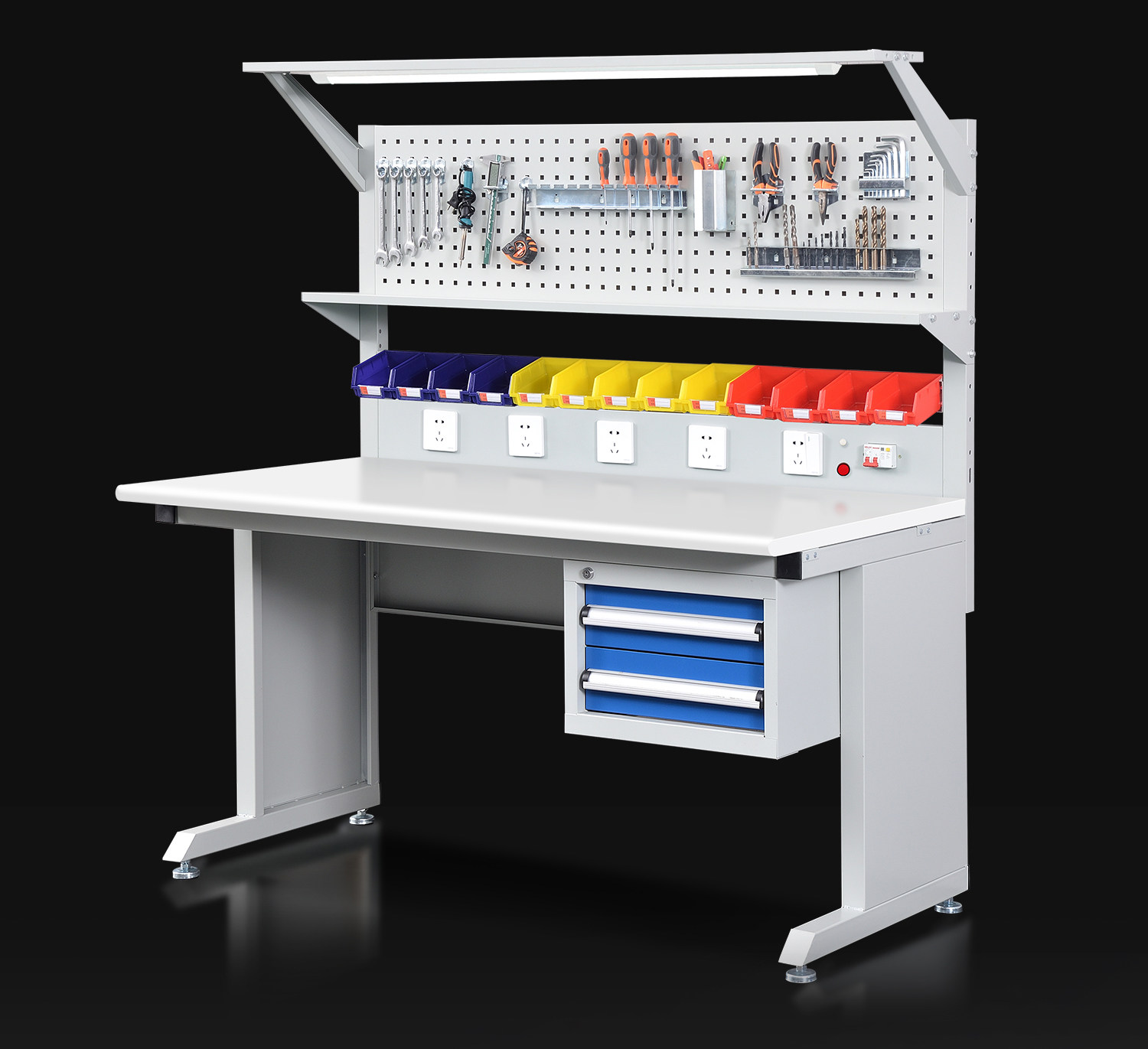 Hand Tools Maintenance Workshop - Grafeen antistatische werkbank fabriekswerkplaats met laden