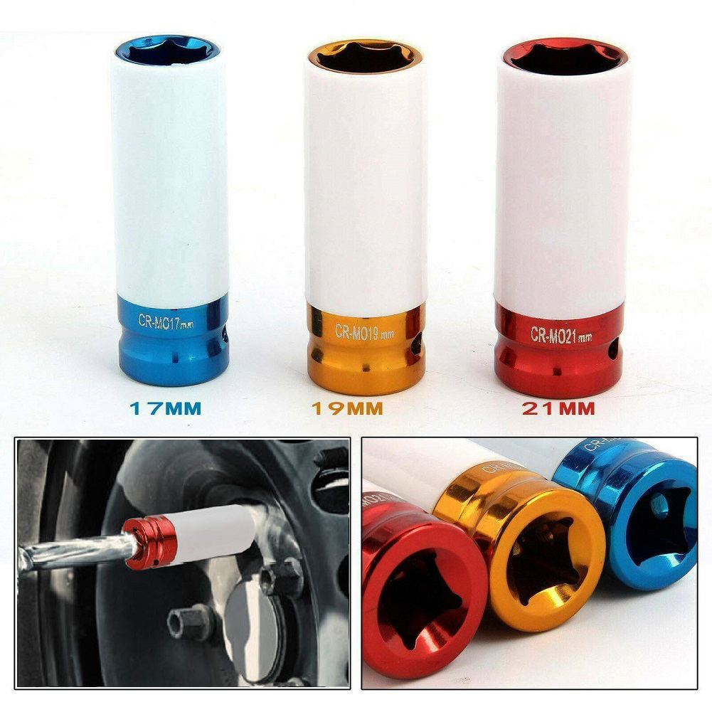 Car Workshop Tools And Equipment - 1Pc Metalen Socket 17mm/19mm/21mm Dopsleutel 1/2