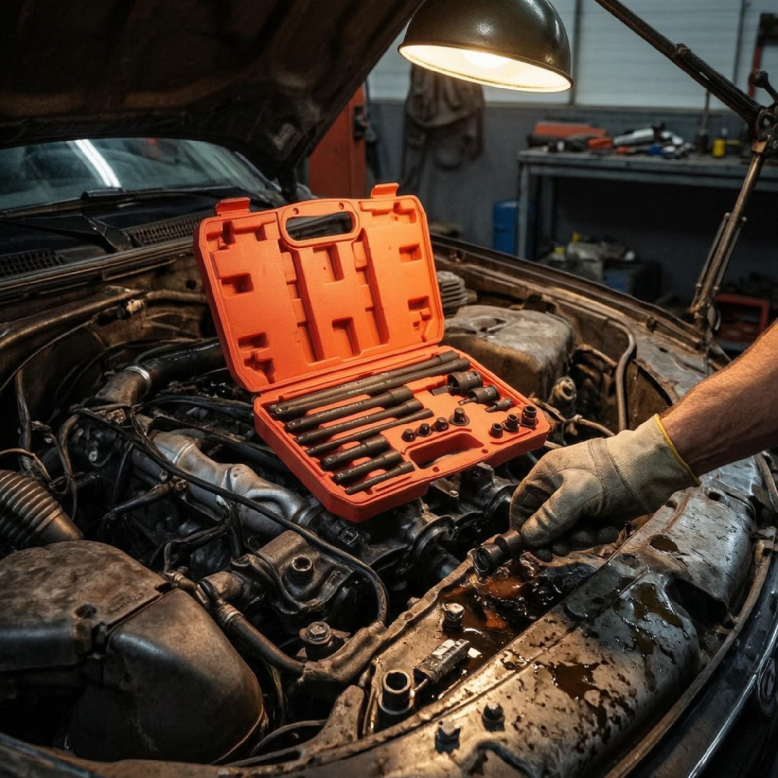 Tools & Workshop Equipment - Impact-sleutelset 18-delige verlengstangen met universele koppeling