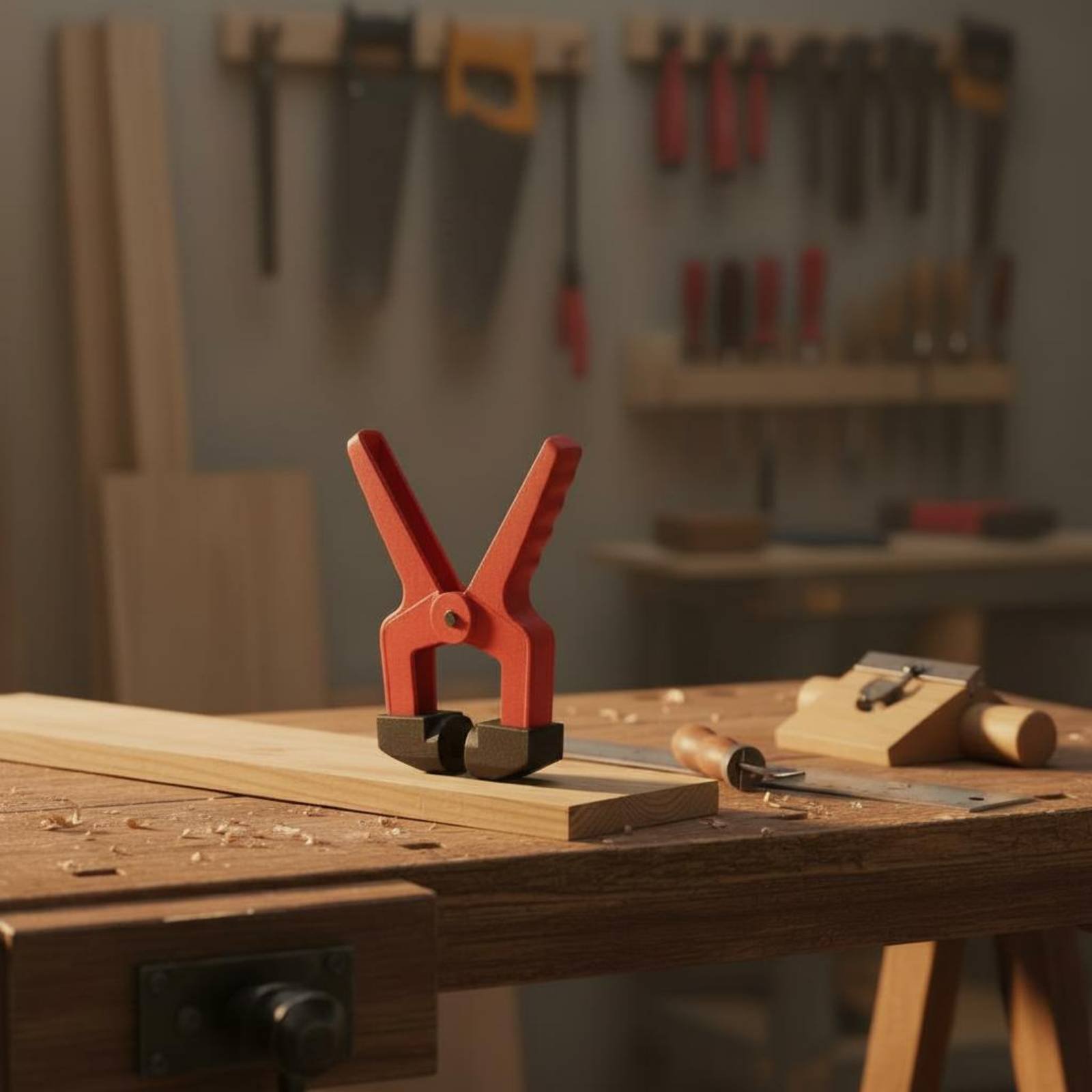 Driehoekige klem Klem Rode kle - Tools For Woodworking Workshop recensie en prijs