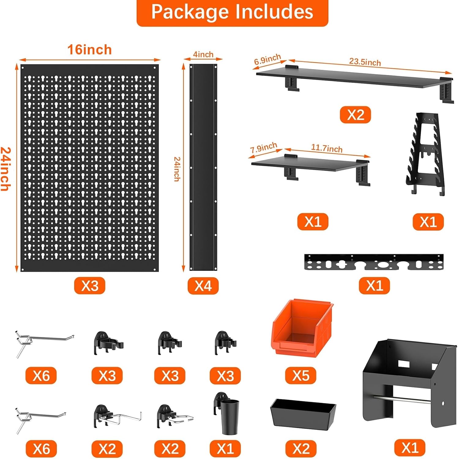 Metalen Pegboard Wandorganizer - Workshop Tools Board recensie en prijs