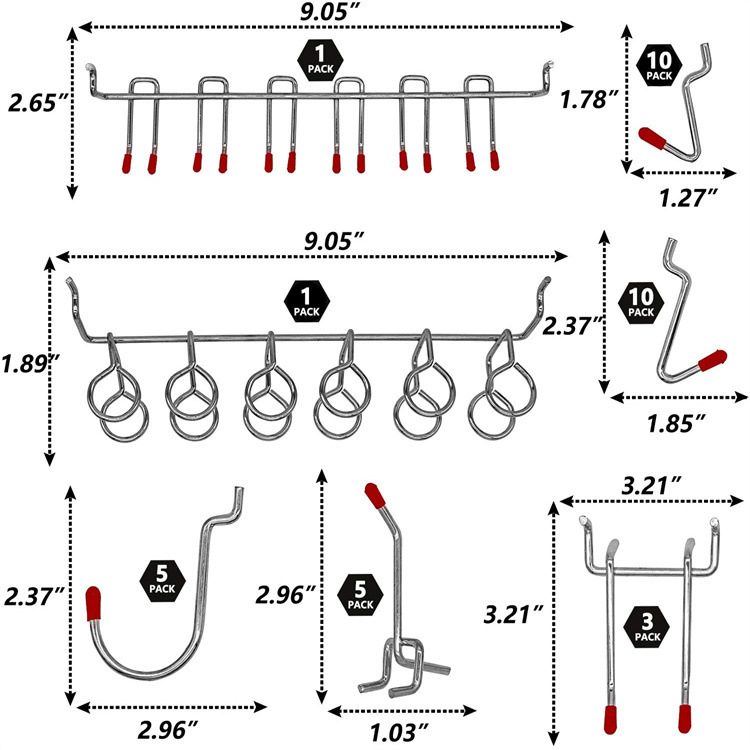 114-delige pegboard-hakenset M - Workshop Tools Board recensie en prijs