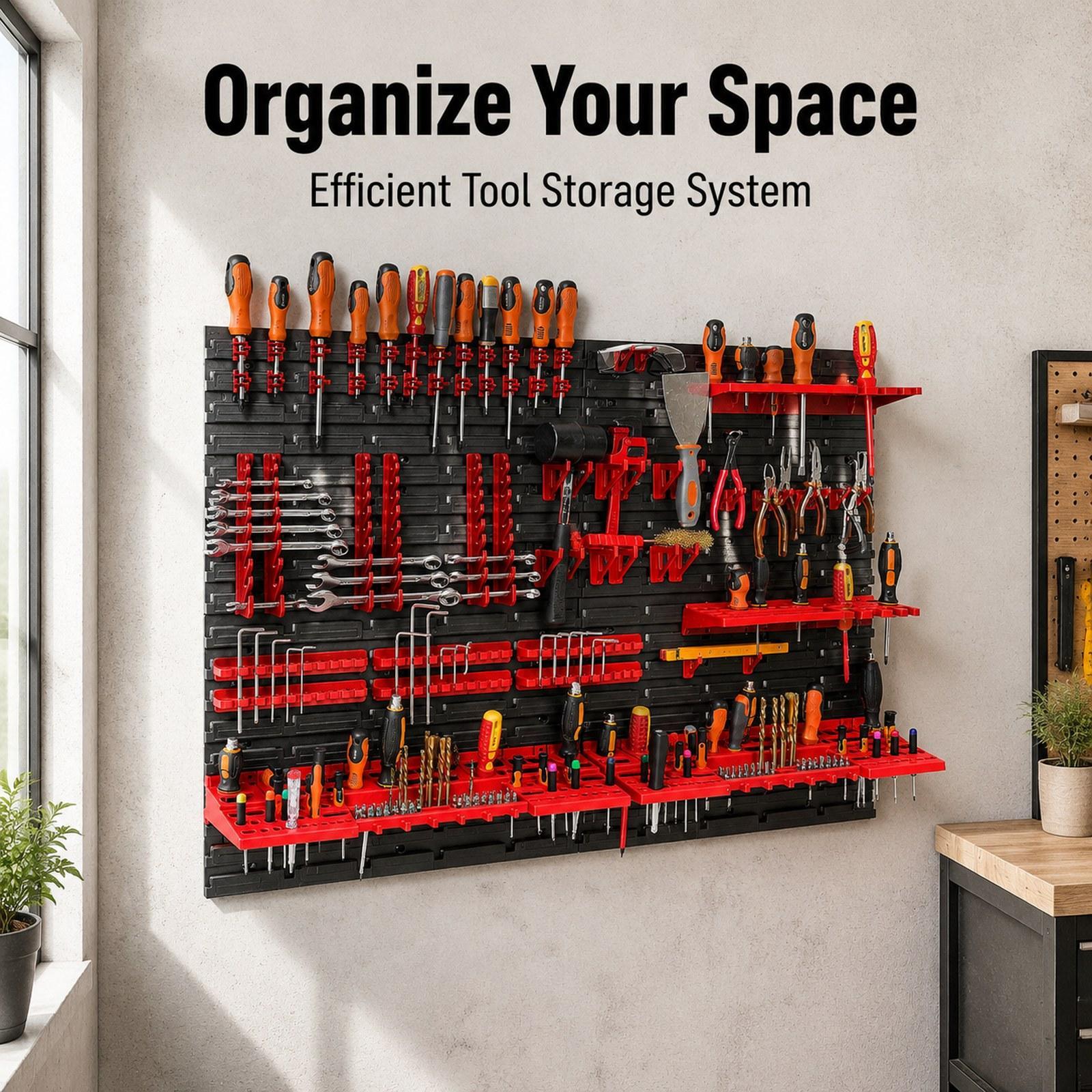 Wandgemonteerde opbergbakken m - Workshop Tools Board recensie en prijs