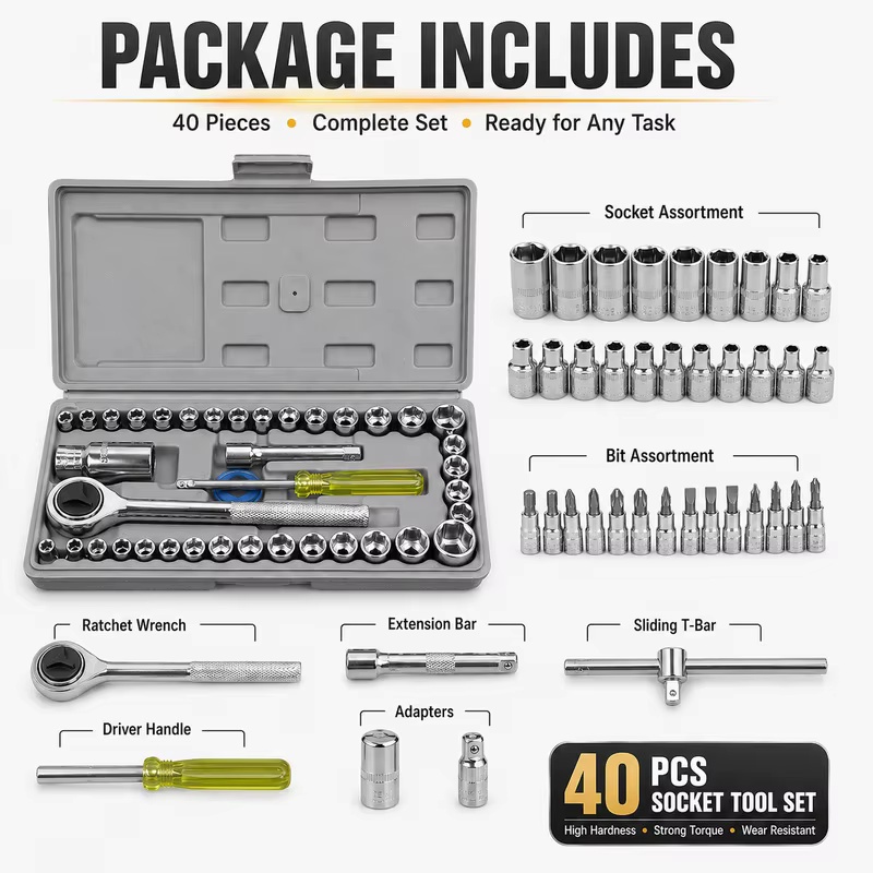 40-delige combinatie-steeksleu - Tools For Motorcycle Workshop recensie en prijs